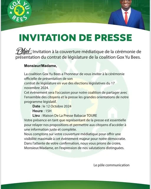 Communiqué : Couverture médiatique de la présentation du contrat de législature